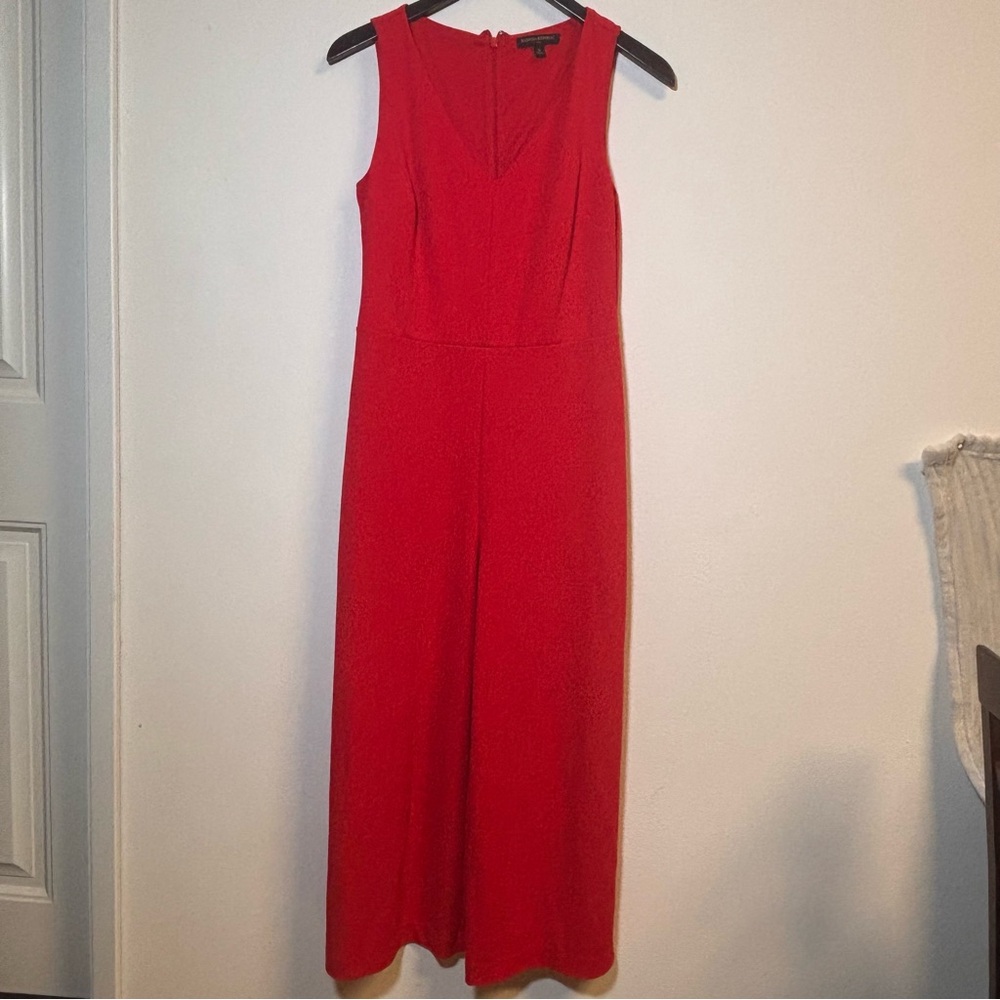 Banana Republic Red Sleeveless Wide Leg Jumpsuit Size 10
